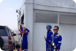 SAR DESIGN BUILD - Re-Sealent Fasade Indogrosir Kemayoran